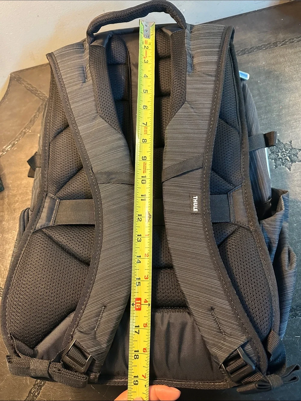 Thule Black Men's Backpack with White Logo